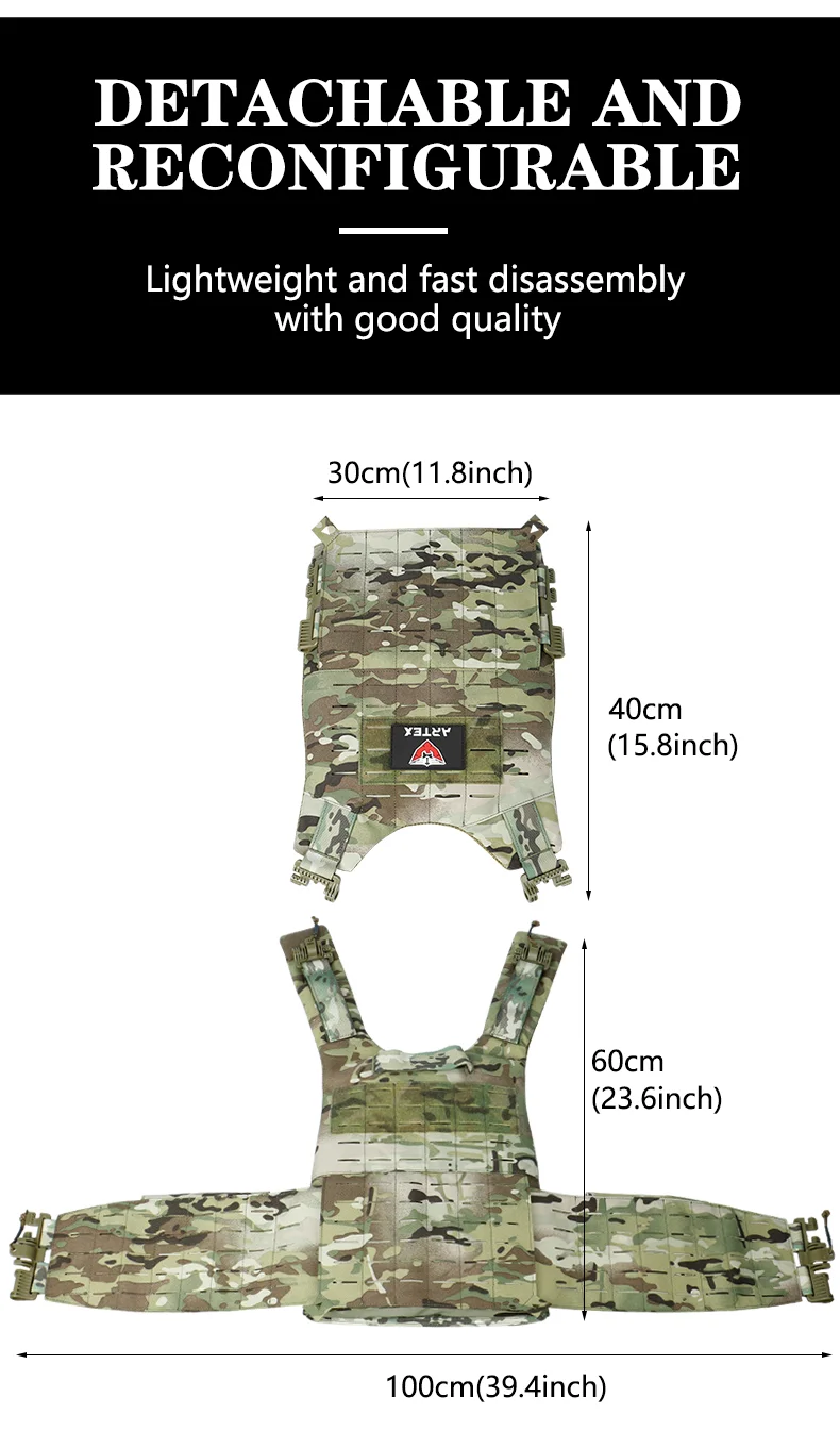 DulglaOutdoor Hunting Plate Protective, Polish réglable, Équipement de saut Electrolux Airsoft, Gilet 6094