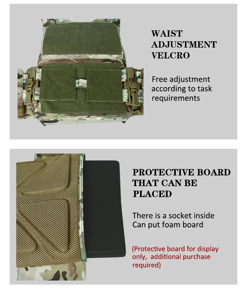 DulglaOutdoor Hunting Plate Protective, Polish réglable, Équipement de saut Electrolux Airsoft, Gilet 6094